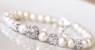 bridal pearl bracelet wedding jewelry wedding cuff bracelet swarovski  pearls cubic AJNANZJ