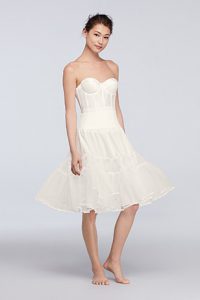 bridal shapewear tea-length wedding dress: solution OSWIOCX