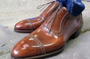 brogue shoes brown half brogue without medallion with antique patina by landy lacour.  brown half KTERVGK