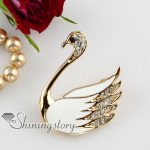 brooch jewellery rhinestone swan scarf brooch pin jewellery design b ZERPLAA