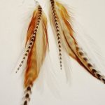 brown feather earrings MQOIPHF