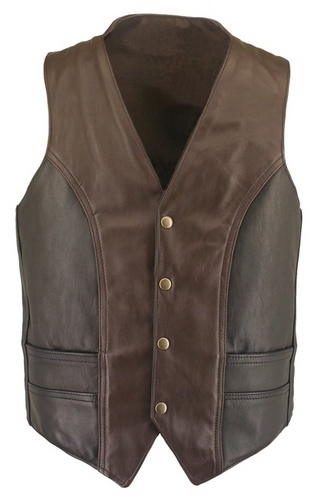 brown leather vests CPNOOZF