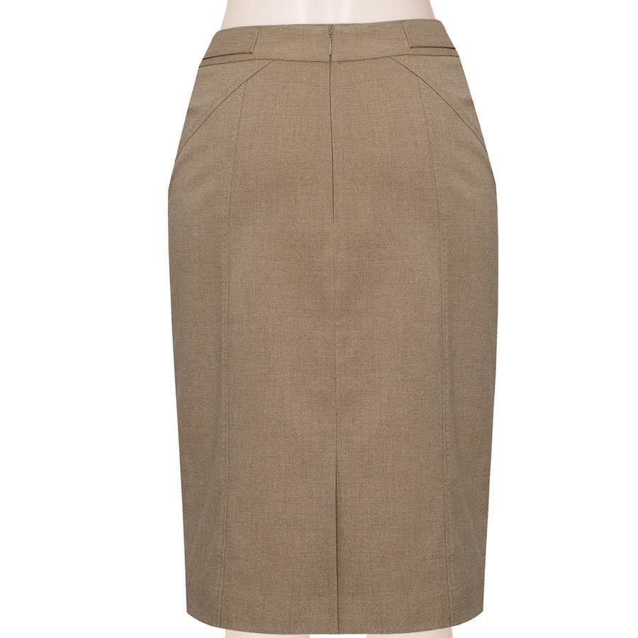 brown pencil skirt tailored wool blend pencil skirt, custom fit, handmade, fully lined, wool  blend fabric LHLRIMR