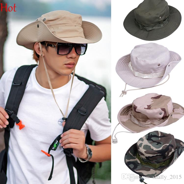 bucket hats for men 2017 military camouflage bucket hats camo fisherman hats sun wide brim sun  fishing BAZCCUJ