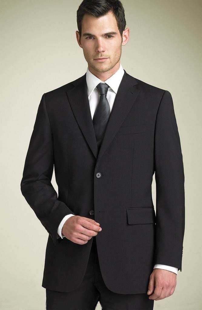 business suits free shipping desinger wool suit custom made men business suit black suit  two ELHTRAX