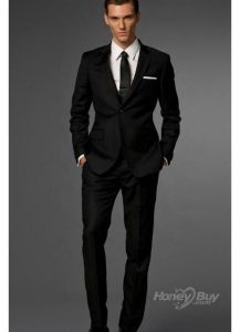 business suits wool side vented notch lapel black suits for men NPYYDNL