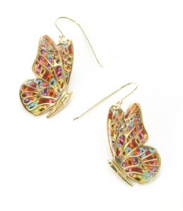 butterfly earrings filename: 42987_butterfly_hook_earrings_with_millefiori_pattern_view_1.jpg SUYRKGN