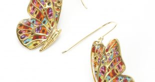 butterfly earrings filename: 42987_butterfly_hook_earrings_with_millefiori_pattern_view_1.jpg SUYRKGN