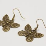 butterfly earrings gift/for/daughter gift/for/her charm butterfly jewelry bronze earrings  butterfly CDWFNAX