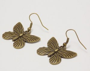 butterfly earrings gift/for/daughter gift/for/her charm butterfly jewelry bronze earrings  butterfly CDWFNAX