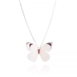 butterfly necklace light pink WOZDPVM