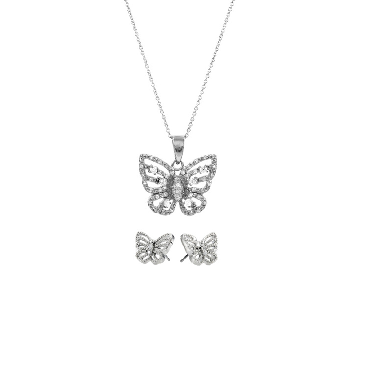butterfly necklace roll off image to close zoom window EJUTAPB