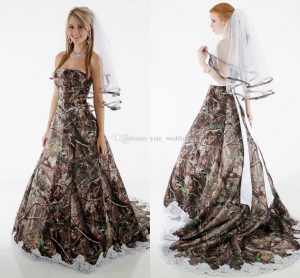 camouflage wedding dresses discount elegant camo wedding dresses strapless appliques fluffy ball gown  wedding dress country UAVKIVZ