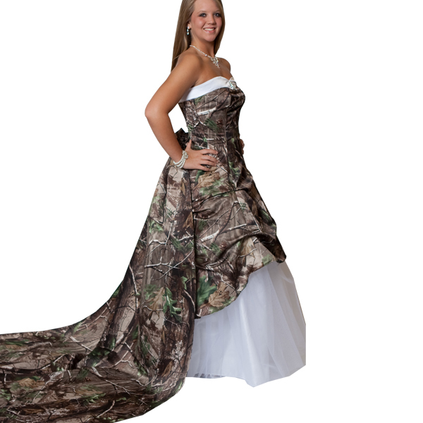 camouflage wedding dresses realtree camo wedding gown with detachable train images GESRSKA