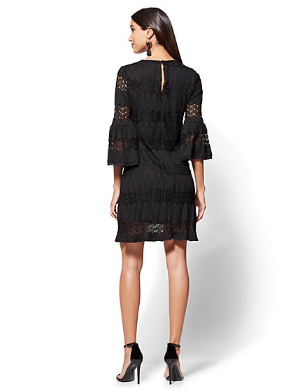 career dresses ... 7th avenue textured lace shift dress - new york u0026 company SEEJFOR