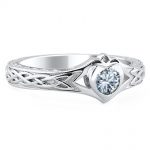 celtic engagement rings diamond celtic u0026 claddagh engraved engagement ring ZILFTMR