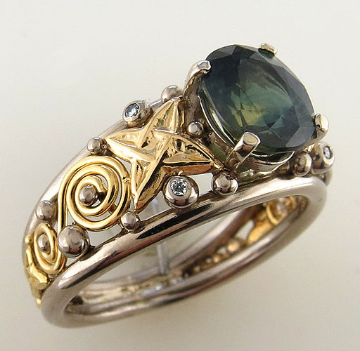 celtic rings green sapphire celtic ring VGCYXJU
