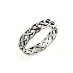 celtic rings narrow 4mm neverending celtic knot sterling silver pinky band ring size QFWXICQ