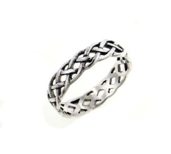 celtic rings narrow 4mm neverending celtic knot sterling silver pinky band ring size QFWXICQ