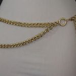 chain belt women fashion belt hip high waist gold metal thick chain anchor charm size BSXEJPV
