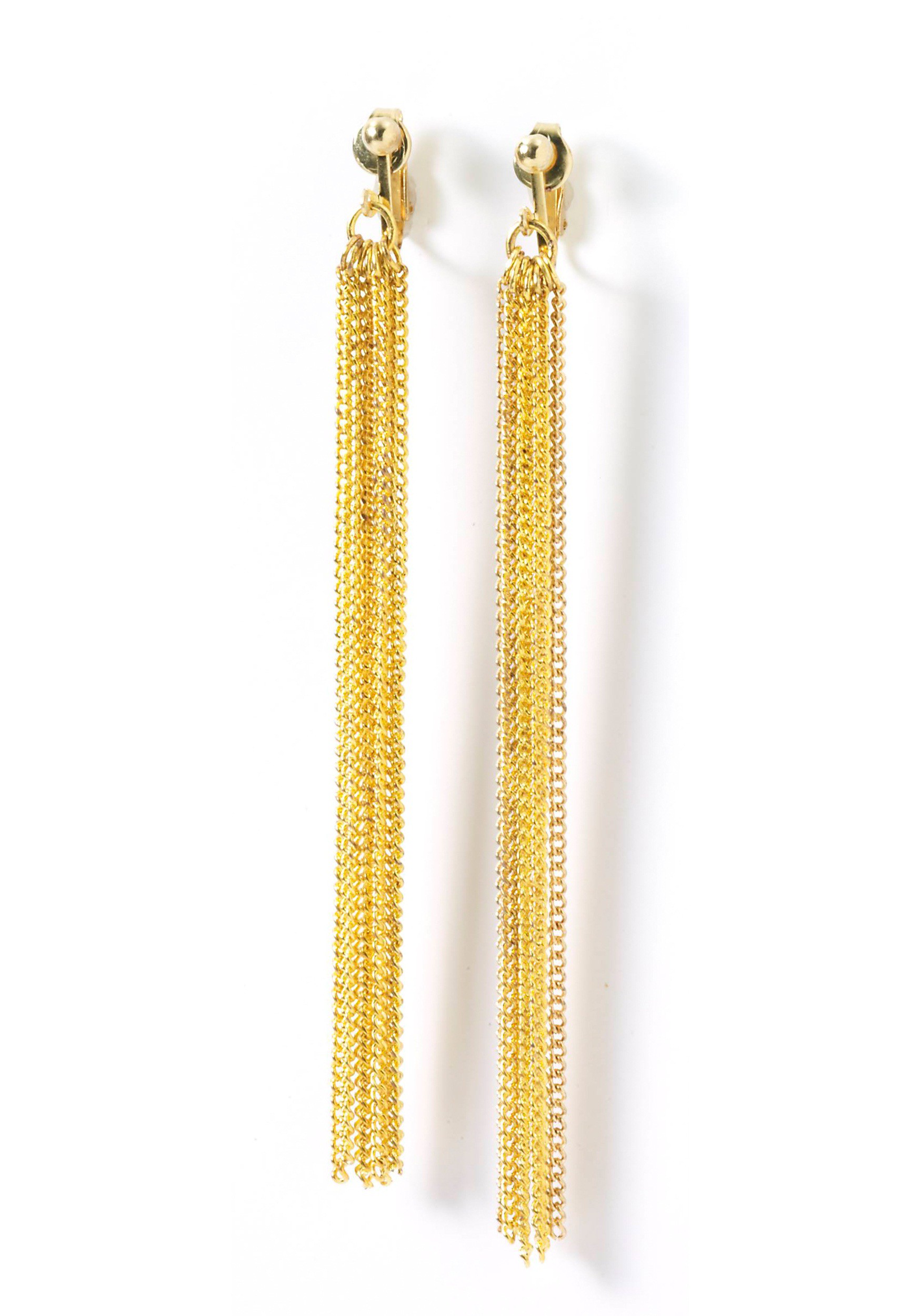 chain earrings gold chain disco earrings JTYPRVT