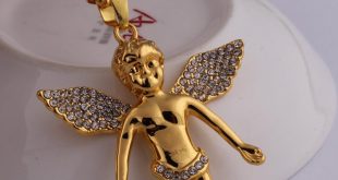 chain pendants gold chain for men bling bling hip hop jewelry micro angel piece PJDCSSV