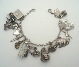 charm bracelet charms fantastic 1940u0027s loaded sterling silver charm bracelet 14 charms mechanical CQDJWWY