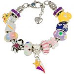 charm bracelets for girls european charm bracelet with charms for girls, stainless steel snake chain, THJZLGO