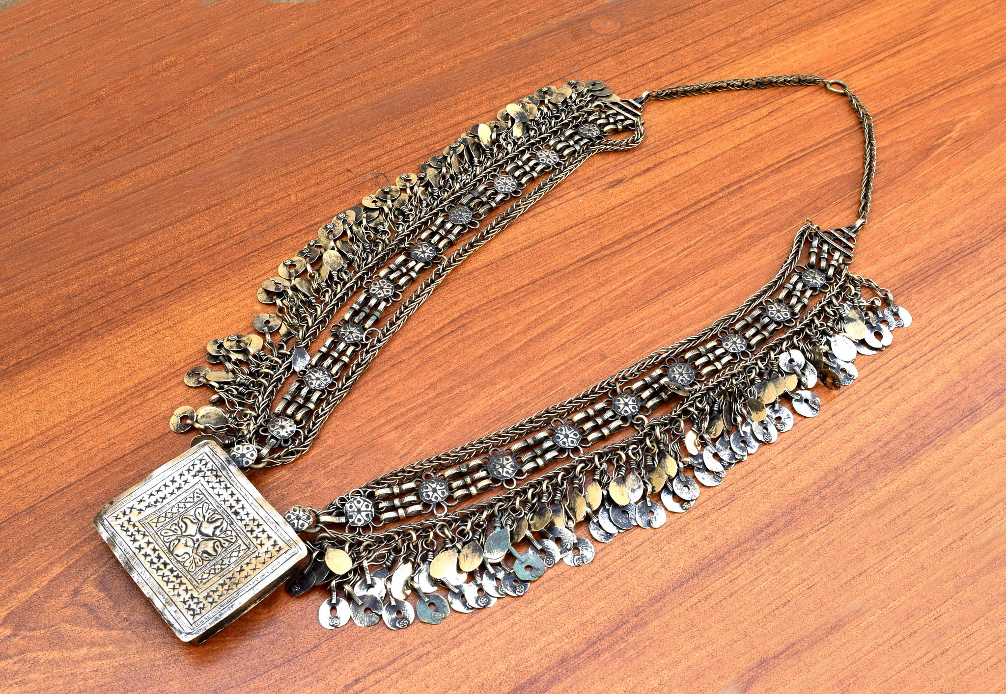 charming chained ethnic necklace tribal jewelry ZFIOPNJ