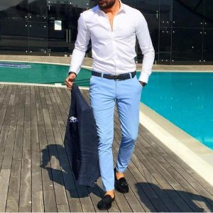 chinos for men light blue chinos: perfect formal look WMBIYQA