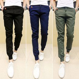 chinos for men wholesale-2016 new mens skinny joggers chinos slim pants men trousers hip  hop pantalones FHGUPRQ