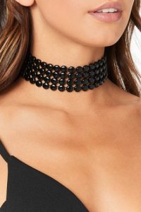 choker necklace cindy black full circular choker FWCTXFT