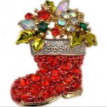 christmas brooches cheap jewelryzone christmas boots brooches wholesale alloy shoes man mens  knit XDKOJBO