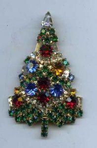 christmas brooches vintage signed eisenberg ice christmas tree brooch | ebay ZJAYKKV