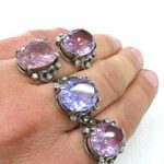 christmas gift for her vintage jewelry crystal rings for women 70s fashion LKFUVQE