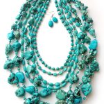 chunky layered turquoise necklace set on emma stine limited ZZVUOYA