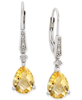 citrine jewelry t.w.) and diamond accent birthstone drop earrings in sterling silver YNCSMFB