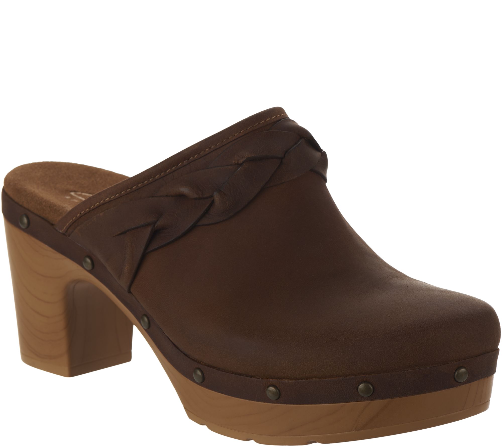 clog shoes clarks artisan leather clogs - ledella meg - page 1 - qvc.com HIAGWME