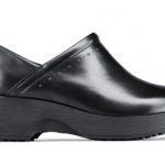 clog shoes juno - leather - womenu0027s / black - casual clog non-slip work shoe - NVPQQLM