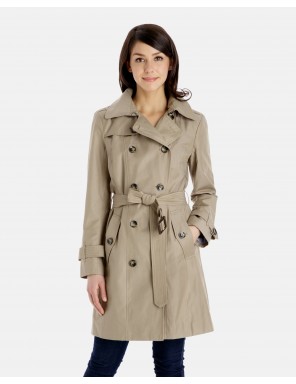 coats for women sandra classic double breasted trench coat with detachable hood YWXBZHN