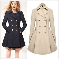 coats for women us ladies slim outwear coat breasted long trench overcoat women windbreaker ZYQEGLG
