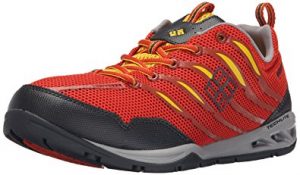 columbia shoes columbia menu0027s drainmaker fly trail shoe, bonfire/electron yellow, ... JVHECQB