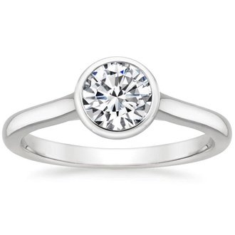 contemporary engagement rings 18k white gold. luna ring PPMCXJW