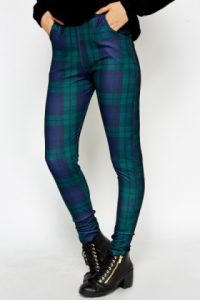 contrast tartan leggings FWRVDKJ