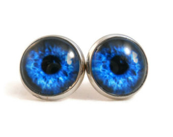 cool earrings eyeball earrings blue eyes teen jewelry tween earrings eyeball jewelry  quirky WDTEPSH