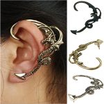 cool earrings fly dragon cartilage vintage clip earrings left ear cuff body piercing for WUOVHAT