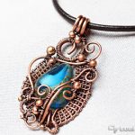 copper wire jewelry, statement necklace, wire jewellery, copper jewelry,  copper pendant, KFZFYJH