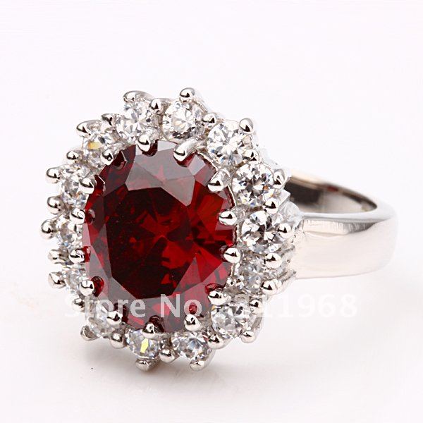 costume jewelry rings red gemstone rings,zircon jewelry,italy crystal rings, promotion fashion  jewelry free shipping VLYEERG