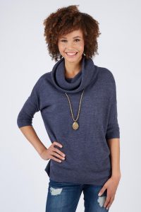 cowl neck sweater hnavy ... WQAHJOO