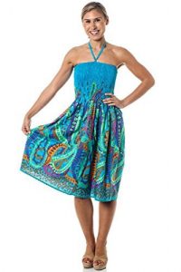 cruise dresses one-size-fits-most tube dress/coverup - crazy paisley blue NWGVLQY